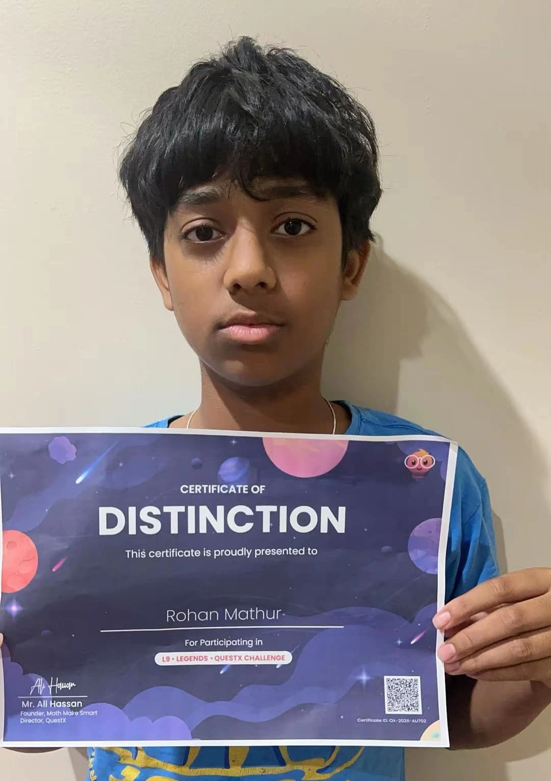 Certificate of Distinction
